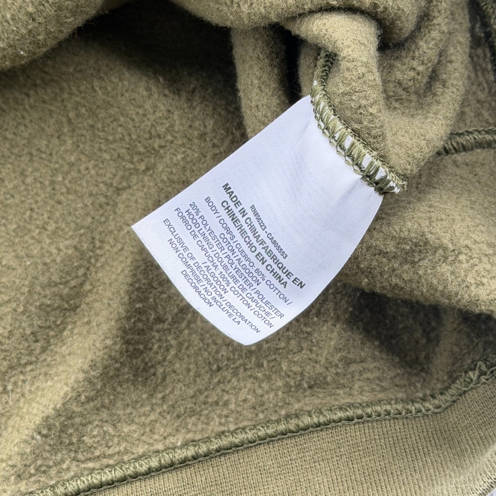 Nike Hoodie Mens Extra Large XL Olive Green Box Logo Center Swoosh Sweatshirt - Picture 8 of 14